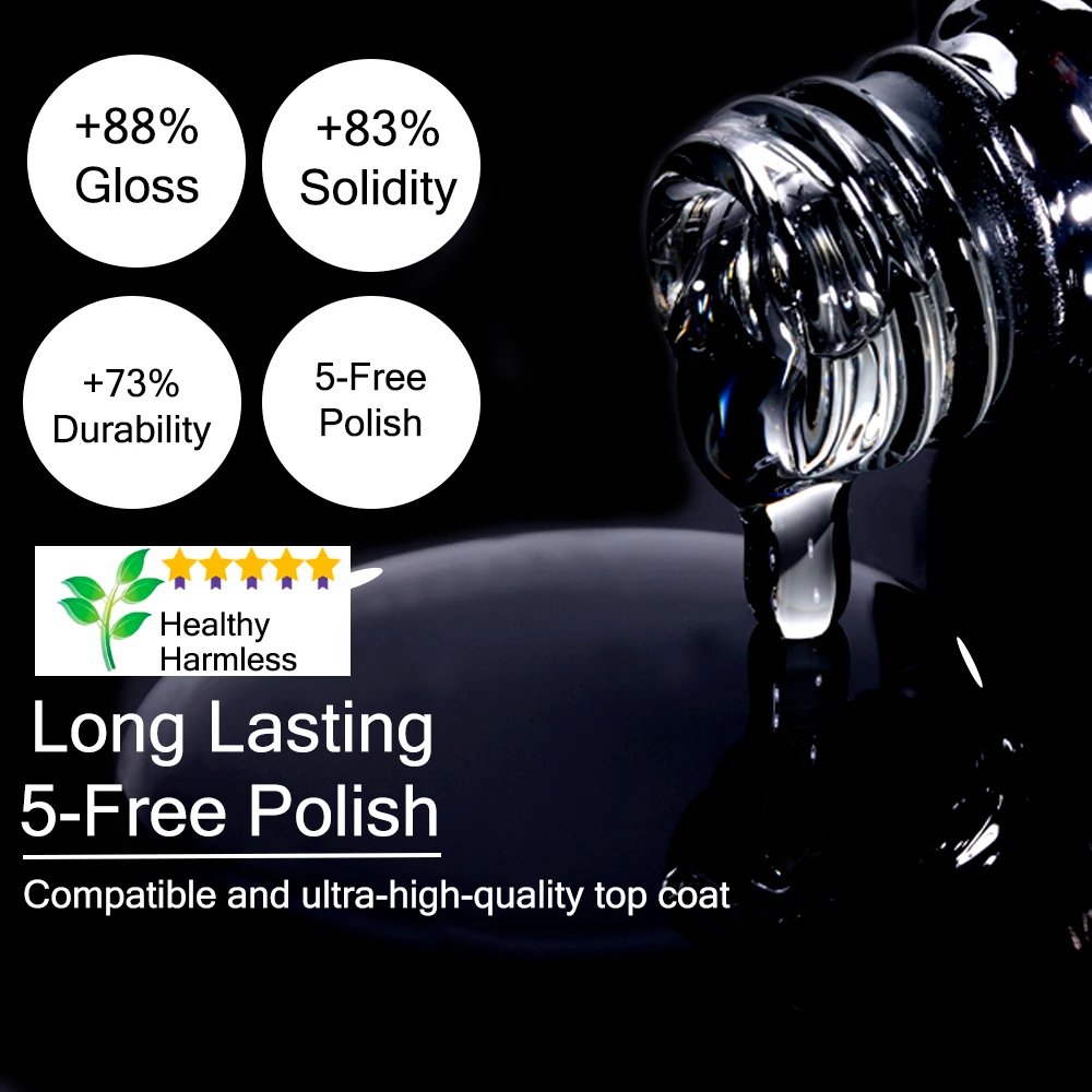 1 PCS KODIES GEL Super Shine Top Coat Gel Nail Polish Diamond Glossy Tempered Top Gel Finish Manicure Nail Art Gellak Varnish 4