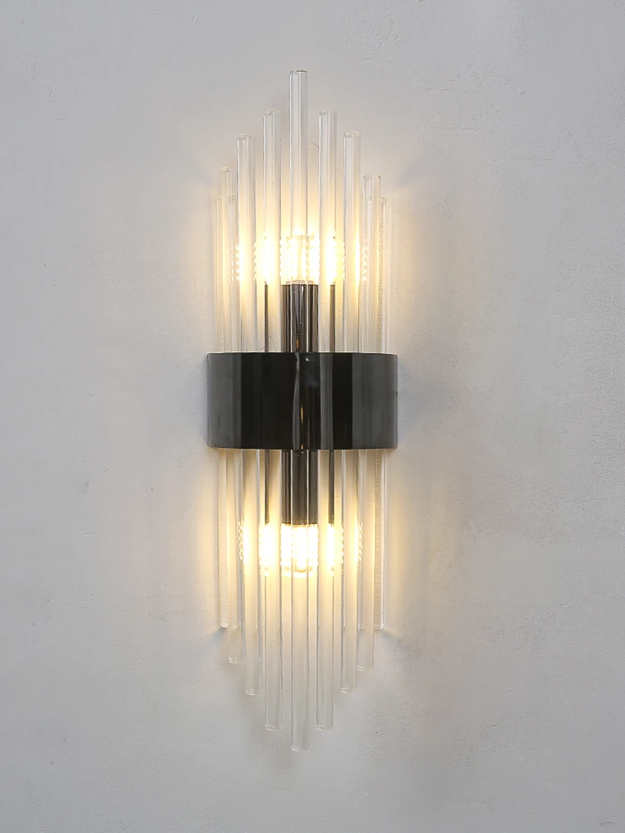 Light Luxury Wall Light Luxury Crystal Wall Lamp Decor for Living Room Bedroom Bedside FixturesTV Background Sconce Wall Lamps