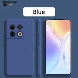 Zroteve Silky Liquid Silicone Soft Phone Case - Enhanced Protection and Comfort for OnePlus 10T (Blue)