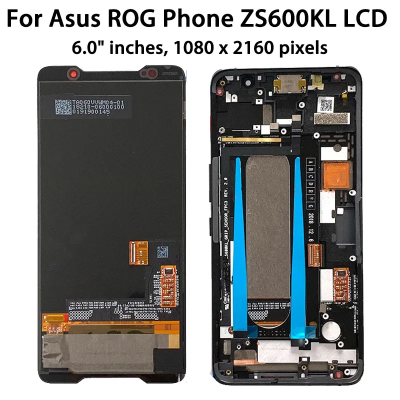 AMOLED For Asus ROG Phone ZS600KL LCD Display Touch Screen