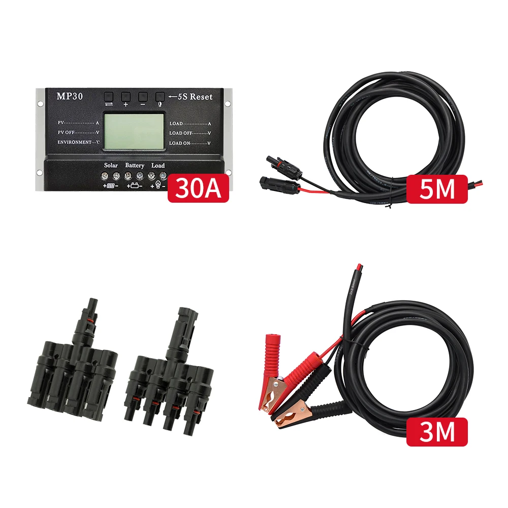 DOKIO DFSP-100M 18V 100W rugalmas napelemes kempingkészlet - Image 2