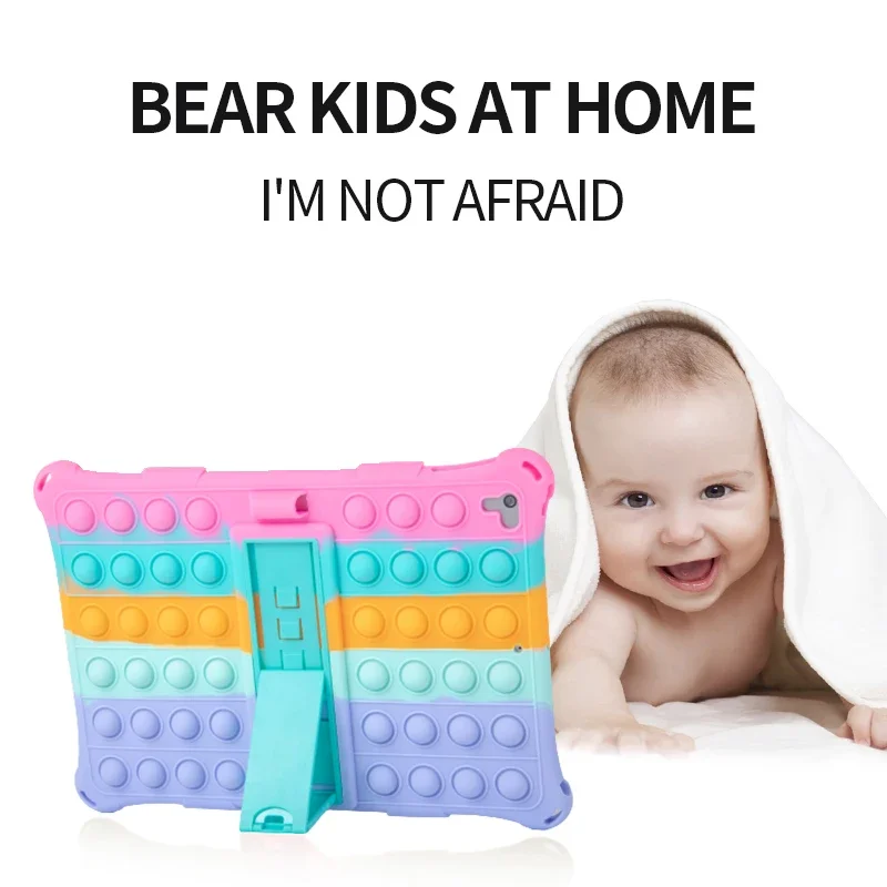 Capa para Ipad Infantil com Brinquedo Soft Stand Pop Capa para Tablet 10.2 7th 8th 9th Gen Pro11 Air4 9.7 2023 2023 Mini3 5 - Imagem 4