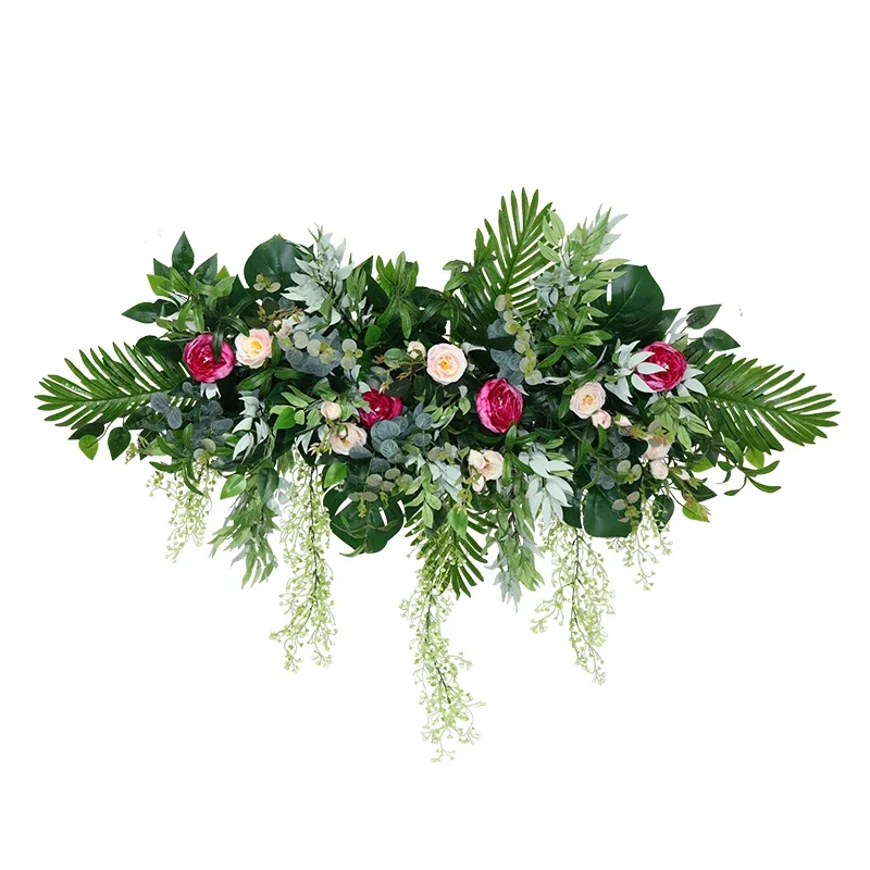 

Индивидуальная отделка стен из зеленых растений, Арка из цветочных композиций, Т-образная платформа, дорожный фон, серия Sen, окно студии, новый