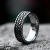 BEIER 2023 New Unique Design Round Men's Ring Stainless Steel Ear of Wheat Pattern Ring Engagement Ring Cool Jewelry Party