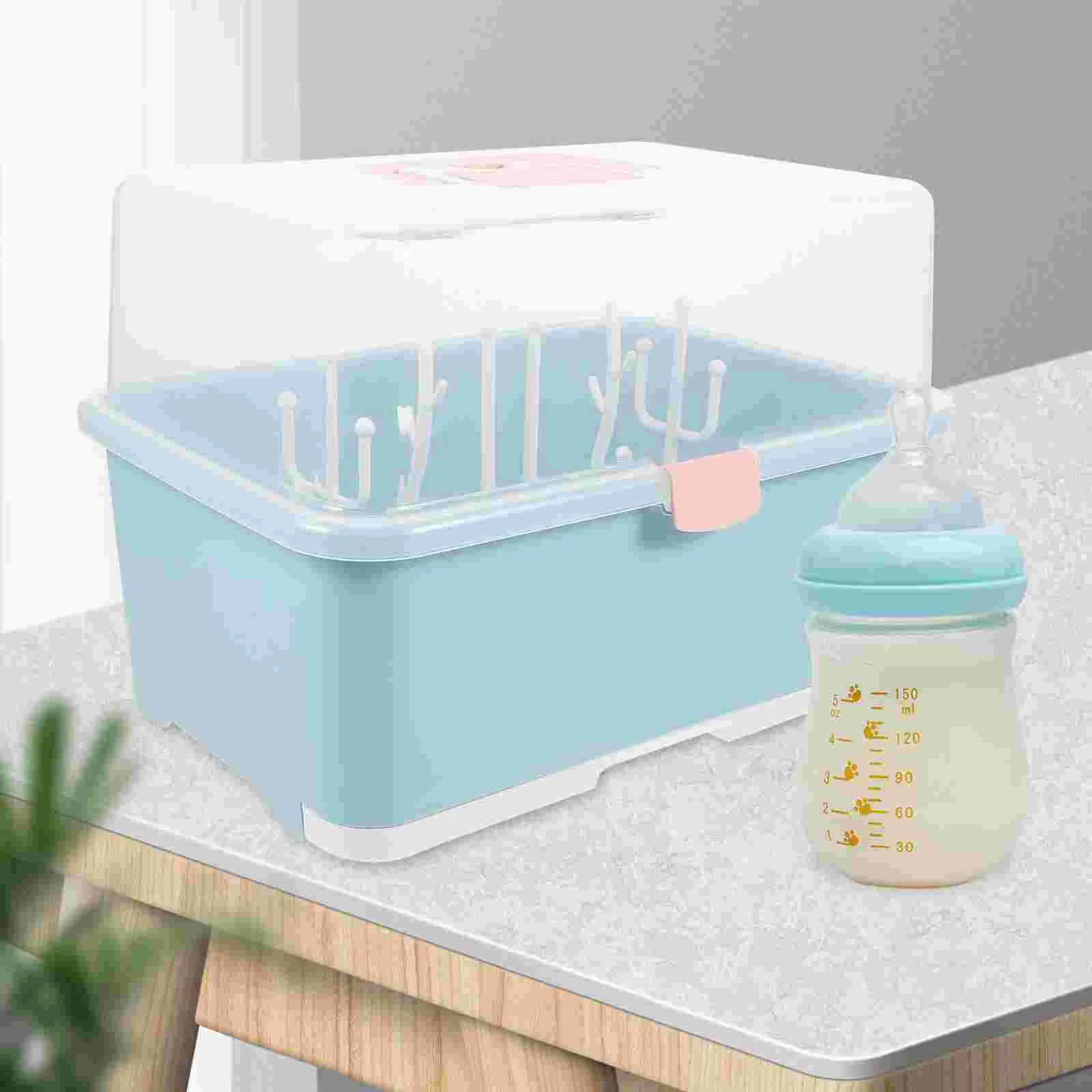 Baby Bottle Drying Rack Drain Tank Toddler Bottles for Milk Pacifier Storage Case