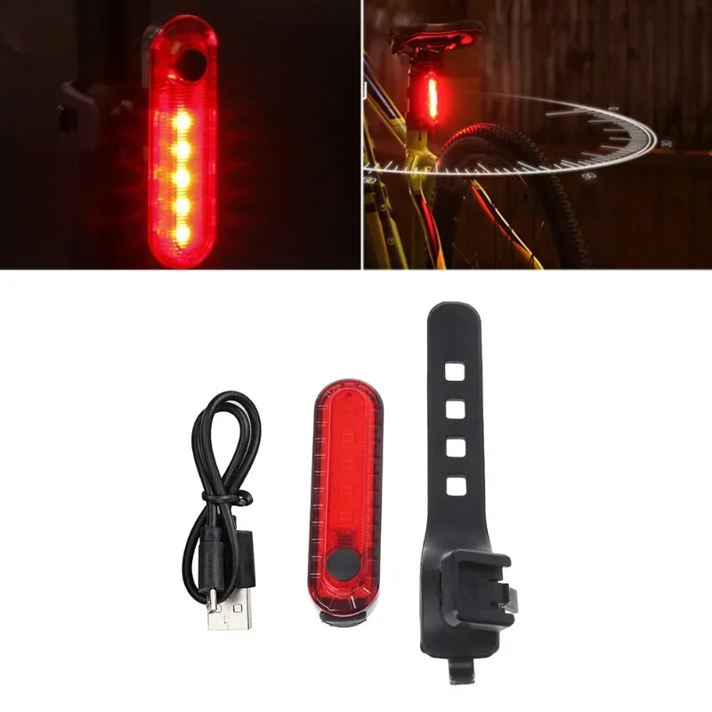 

Bike Tail Light Waterproof LED Bike Front Rear Light Bicycle USB Rechargeable Mountain Riding Cycling Tail Lamp Bicycle Light
