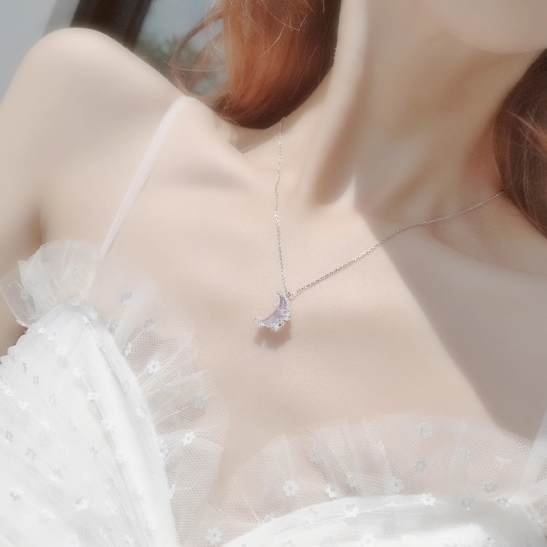 2025 Damenmode 2024 Süße Modekette mit Sternen, Neumond und Wolken-Schlüsselanhänger, Änderung der Zuckerfarbe, Geburtstagsgeschenk, Damen_voghion.com