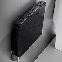 Bathroom Wall-mounted Shower Seats Non-slip Bath Chair Light Luxury Foldable Soft Stool Black Shower Seat Home Porch Shoe Stool 2
