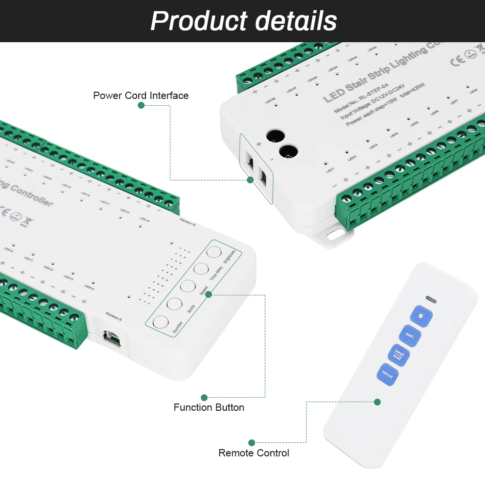 auto sensor stair light controller controle passo 05