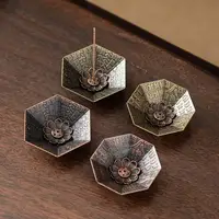 Portable Alloy Lotus Incense Burner Stick Coil Holder Sandalwood Ash Catcher Base for Travel Meditation Use - Image 6