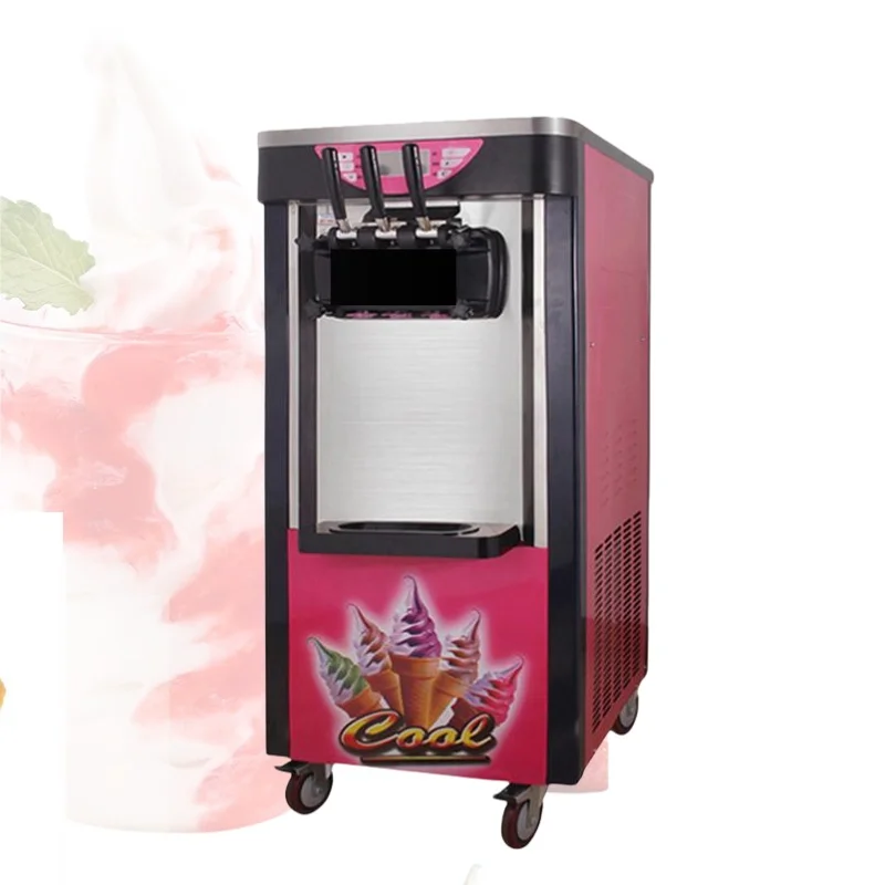 

Electric 220/110V Soft Ice Cream Machine with 3 Different Flavors Fruit Freezer Hard Mixing Ice Cream Making Machine