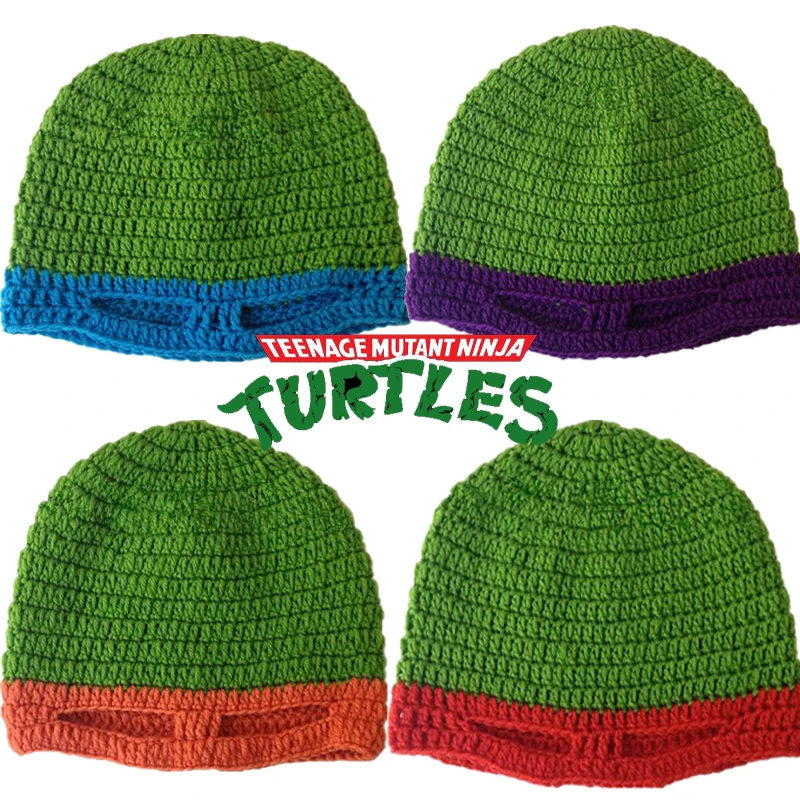 Ninja Turtles Tmnt Cappello Divertente Passamontagna Army Tactical Cs Antivento Cute Knit Berretti Bonnet Kids Winter Warm Adult Hallowmas Caps