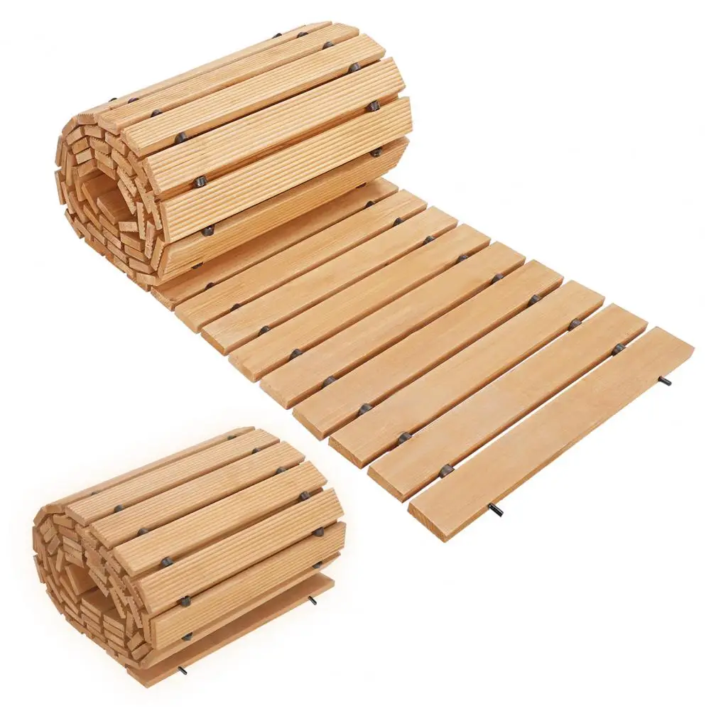 12ft Wooden Garden Pathway Roll Mat 6