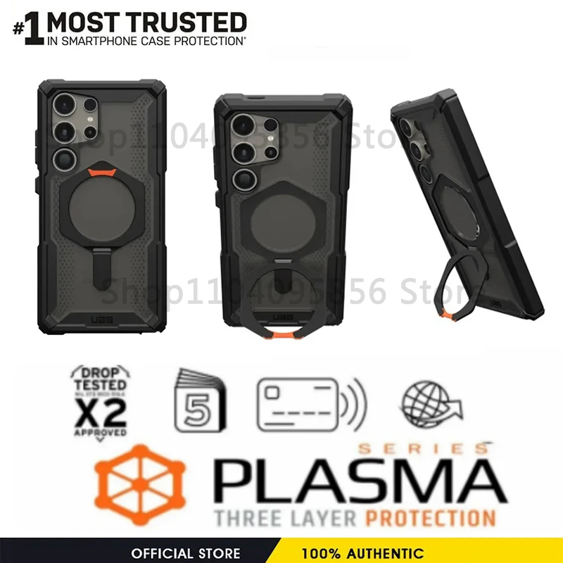 Magnetic Kickstand Rugged Armor Shockproof Case with MagSafe Compatibility