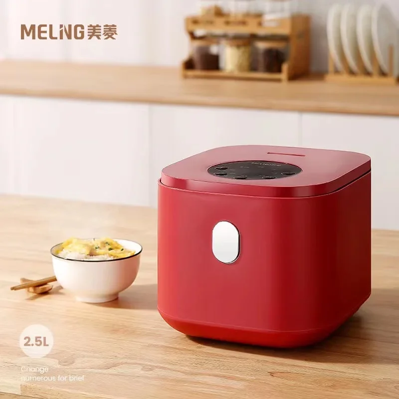 Meling Electric Cooker 2.5L Small Heat Preservation Reservation  Multi-function Cooking Firewood Rice Non-stick Bile Rice Cooker