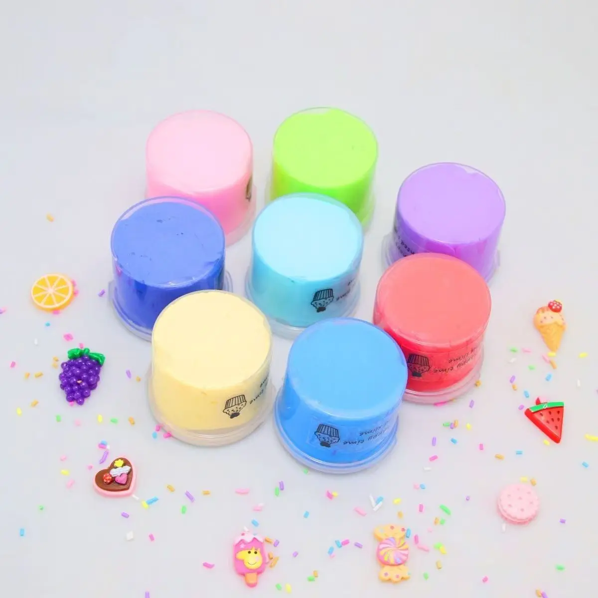 Kid Custom Diy Butter Fluffy Slime Kit Ice cream Shape Color Sensory Scented Fruit Premade Soft Stretchy Stress Relief Toy Gift 3
