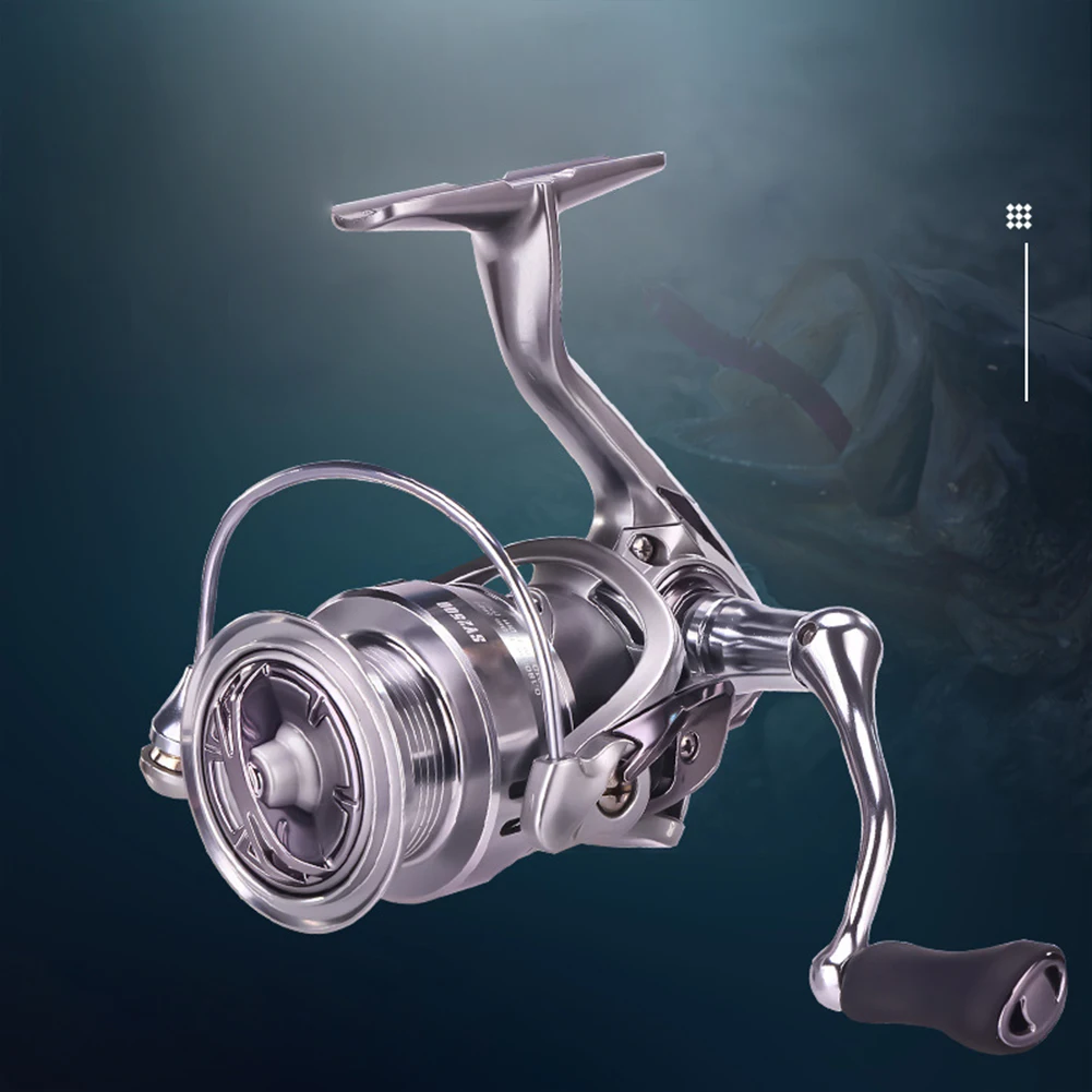 

Спиннинговая катушка, передаточное число 5,2: 1, высокоскоростная катушка с проволочной чашей 2000/2500, подшипники 5 + 1 шарикоподшипников, Рыболовная катушка с усилием торможения 6 кг для рыбалки