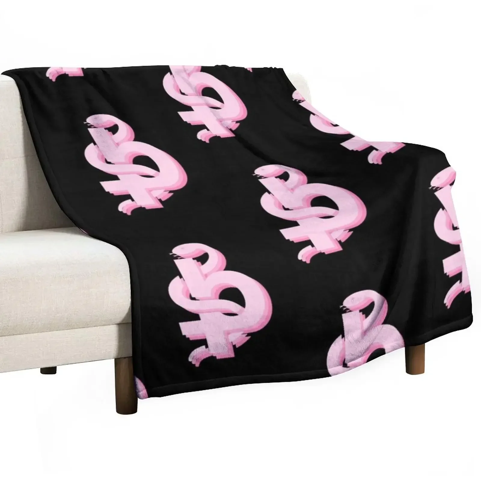 

Blackbear logo pink Throw Blanket Bed cosplay anime blankets ands Weighted Blankets