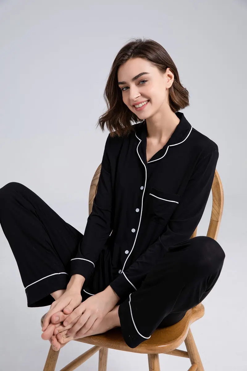 Women Pajamas Set Bamboo Fiber Breathable
