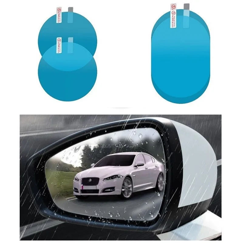 

2 Pcs Car Sticker Rainproof Film For Car Rearview Mirror Car Rearview Mirror Rain Film Clear Sight In Rainy Days Car Film