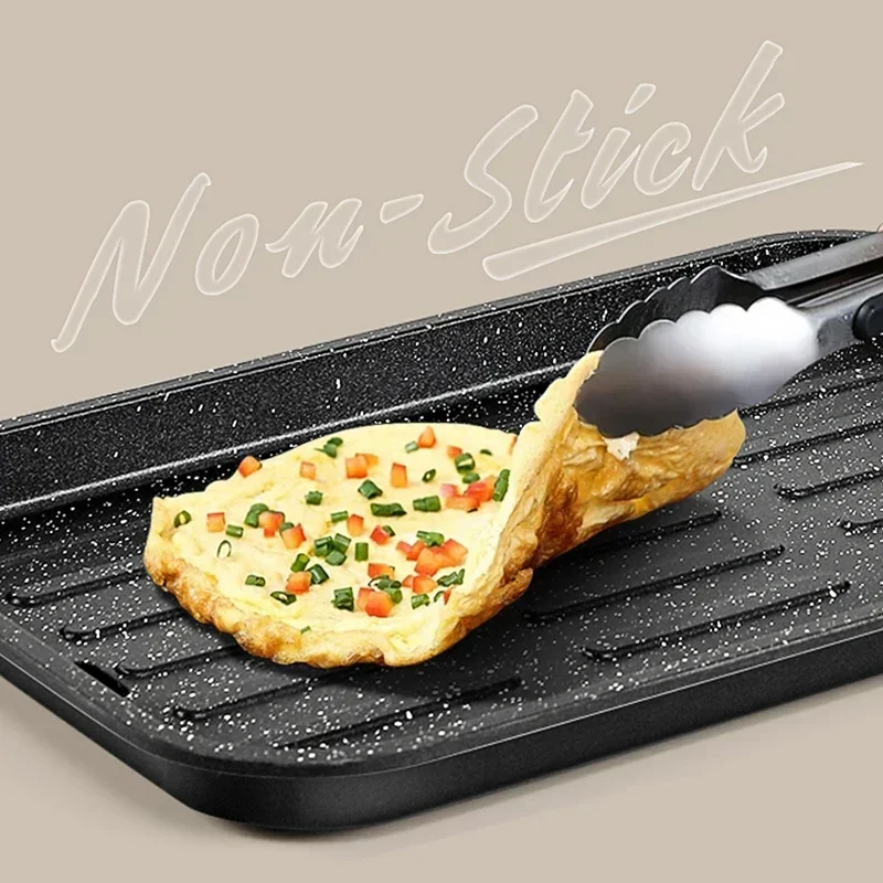 Electric Griddle 3-in-1 Multifunction Cooker Dual Temperature Control Detachable Disk Non-stick Electric Grills for Barbecue Stew Cooking Hot Pot
