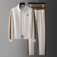 Ensemble veste et pantalon de sport et de loisirs pour hommes, LOGO brodé, marque de fête de rue pour jeunes, mode printemps et automne, 2 pièces 6