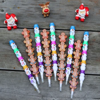 9 sztuk śliczny bożonarodzeniowy bałwanek Gingersnap blok ołówki studenci rysunek pisanie długopisy szkoła papiernicze ołówek materiały biurowe tanie i dobre opinie minrosoon CN (pochodzenie) HB 2B Zestaw Z tworzywa sztucznego Standardowe ołówki Drawing Pencils School Prize Christmas Pencil