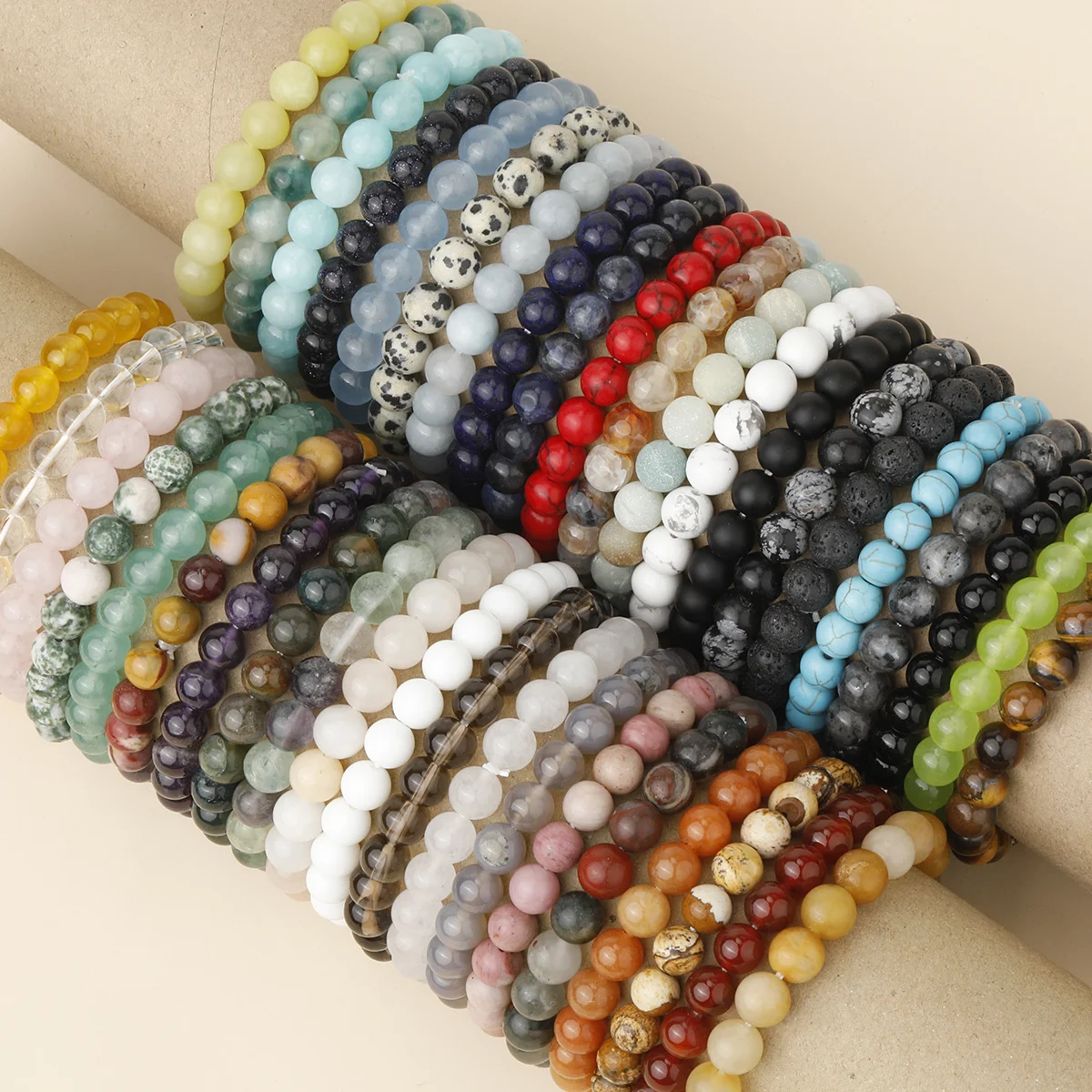 Bracelet Fin "Éclats Arc-en-Ciel" en Pierres Naturelles