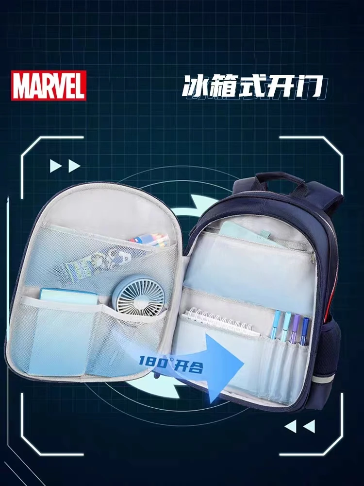 Disney New School Bags For Boys Primary Student Shoulder Orthopedic Backpack Spider Man Captain America Large Capacity Mochila