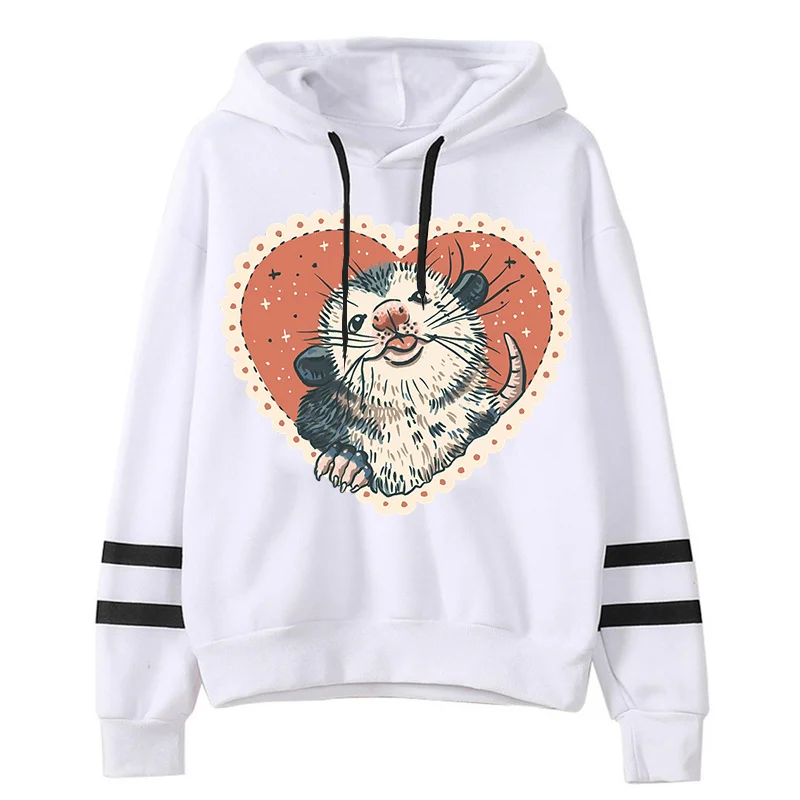 

Ins Hoodie Opossum Raccoon Badger Animals Tracksuit Clothing for Women Men Graphics 90s Lovely Streetwear Unisex Sweatshirt