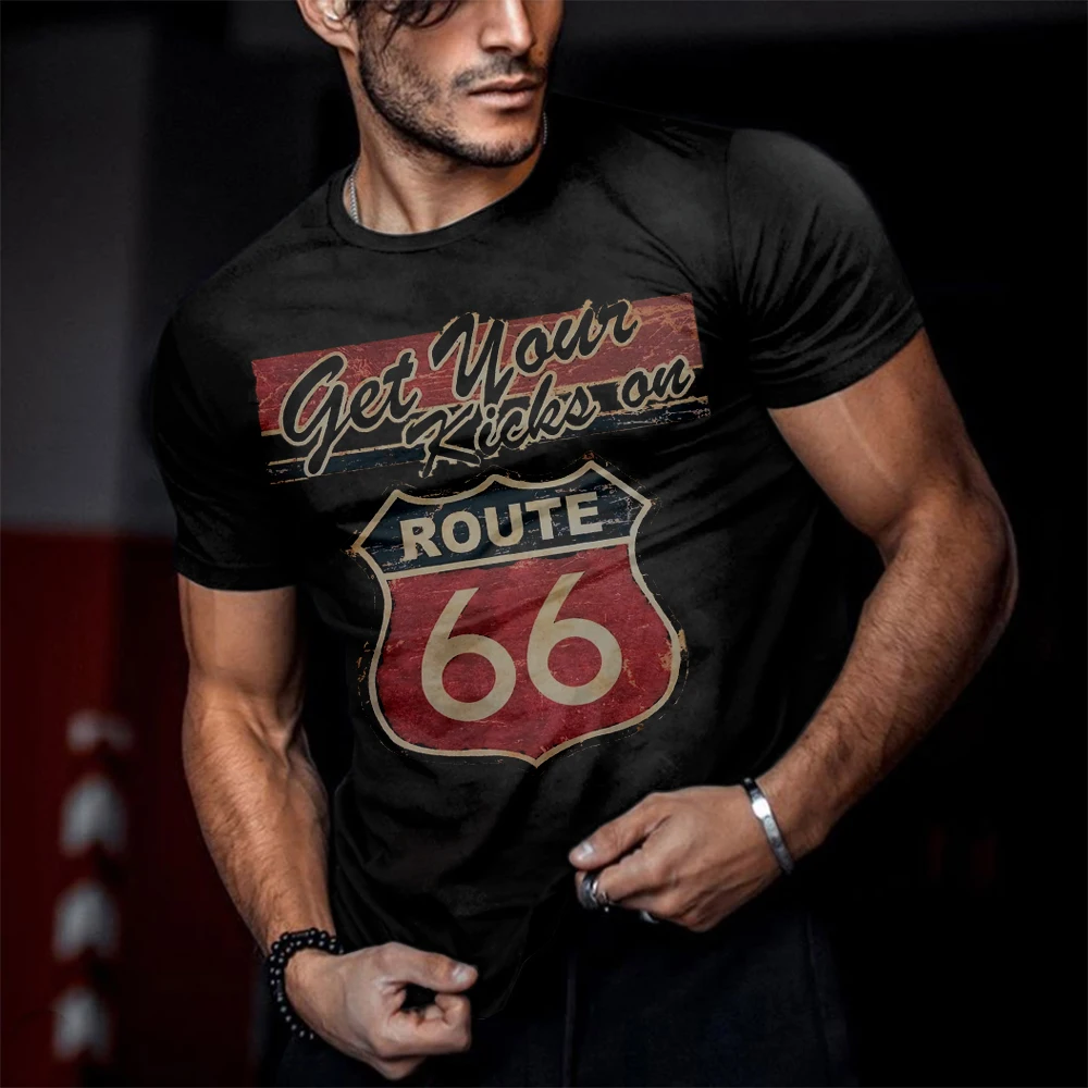 

Футболка мужская летняя с 3D-принтом и коротким рукавом