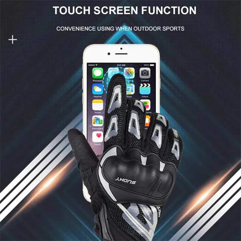 Motorcycle Gloves Summer Mesh Breathable For Men Women Touch Screen Motocross