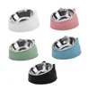 100ML Cat Dog Bowl 15 Degrees Raised Non Slip Puppy Base Cat Food Drinking Water Feeder Tilt Safeguard Neck Pet Bowl Accessories