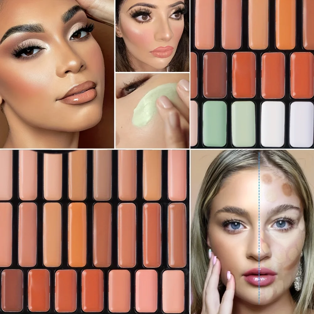 50 Colors Professional Makeup Concealer Palette with Brush Black Eye Circle Correction Facial Long Lasting Contouring Cosmetics 2