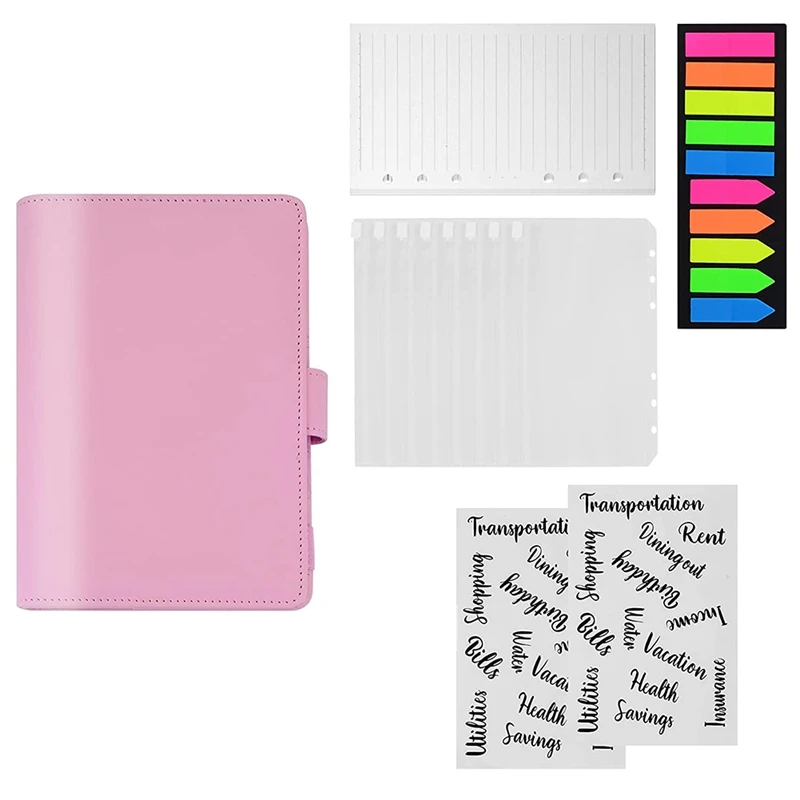 A6 Organizer per Notebook con soldi rosa per raccoglitore di risparmio di  denaro contante con buste per contanti Include 200 pennarelli al Neon -  AliExpress