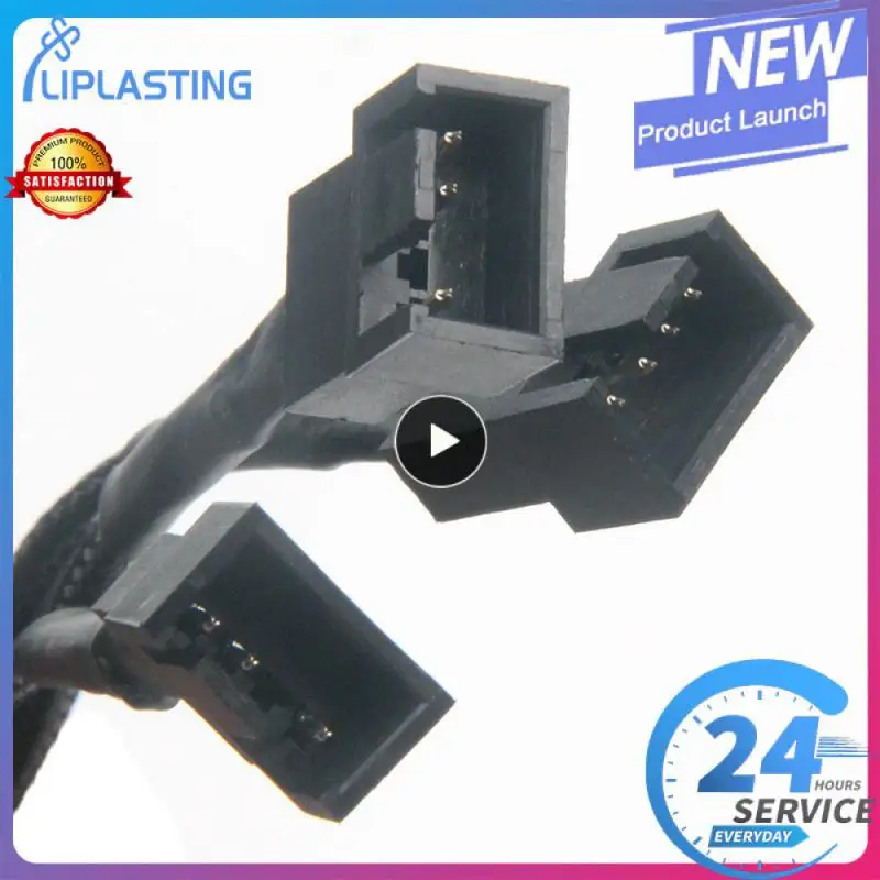

Pin Pwm Fan Cable 1 To 2/3/4 Ways Splitter Black Sleeved 27cm Extension Cable Connector PWM Extension Cables