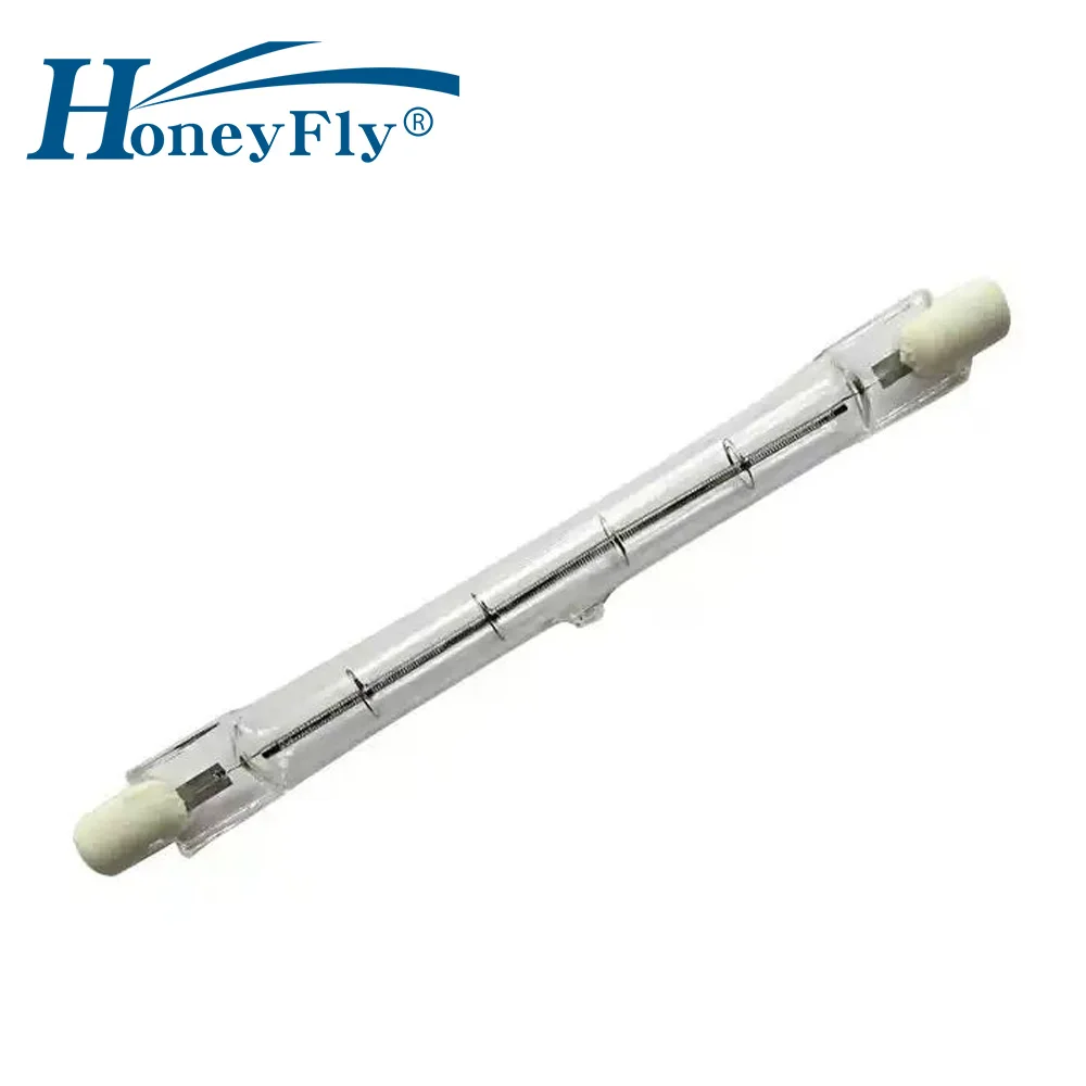 

HoneyFly 10pcs Infrared Heating Halogen Lamp J118 220V 200W R7S Double Ended IR 118mm Filament Heater Lights Quartz Tube