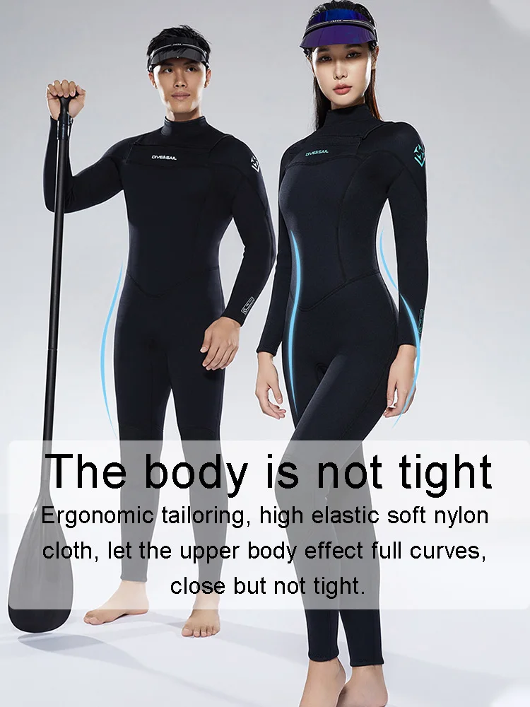 男性と女性のためのネオプレンダイビングスーツ、フロント