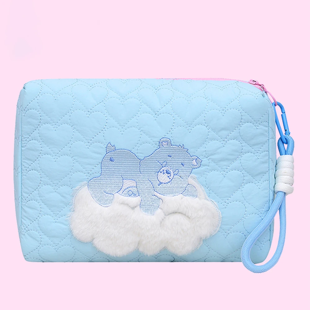 

Miniso Anime Care bears Cartoon Plush Embroidery Clutch Bag Change Purse Cell Phone Cosmetics Storage Bag Pen Bag Holiday Gift