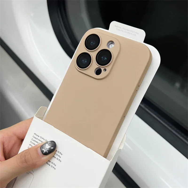 Ultra Thin Matte Shockproof Case with Glass Camera Protection