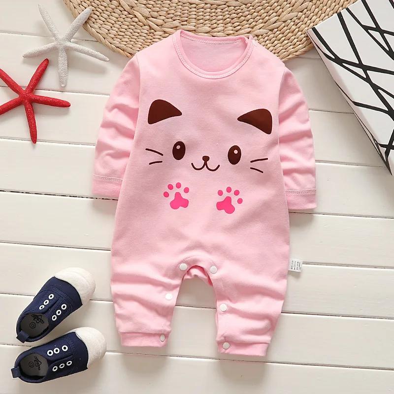 bright baby bodysuits	 Autumn Spring Cotton Cartoon Bear Cat Toddler Romper Boy Clothes Newborn Baby Girl Clothing Infant Jumpsuit for Baby Clothes Baby Bodysuits are cool Baby Rompers
