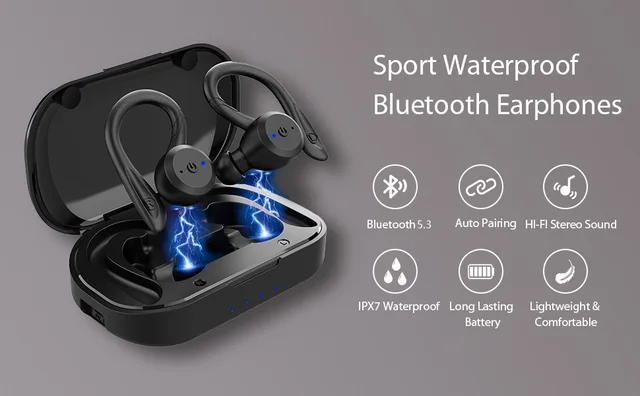 Ipx7 Waterproof Apekx Bluetooth Headphones Wireless Earbuds