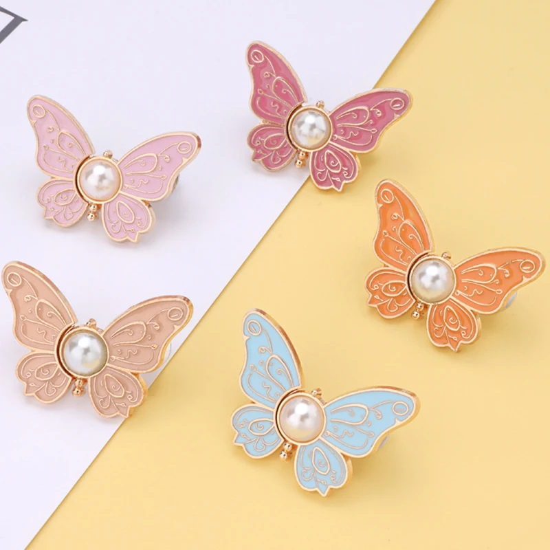 1Pair Adjustable Butterfly Waist Button for Tighting Waistline of Pants Jeans Skirts Waist Reduce Buckles No Sewing Required 3
