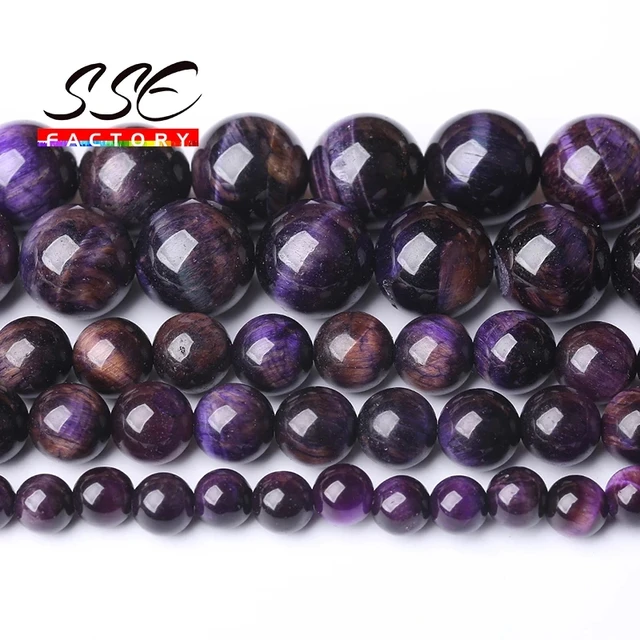 5A Quality Natural Stone Blue Tiger Eye Beads Round Loose Beads 6 8 10 12mm For Jewelry Making DIY Charm Bracelet 15
