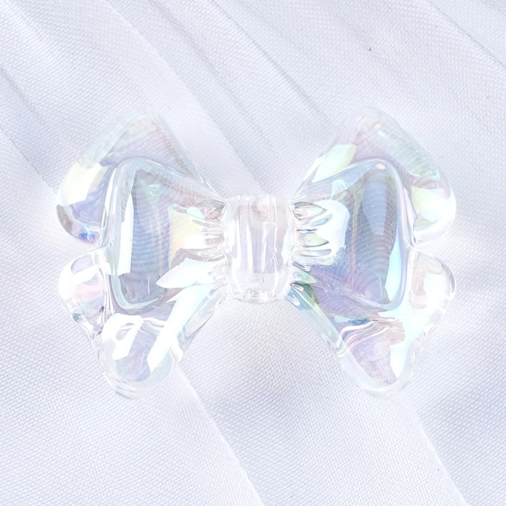 UV Transparent Butterfly Bow Acrylic Beads - Jewelry Making & DIY Accessories