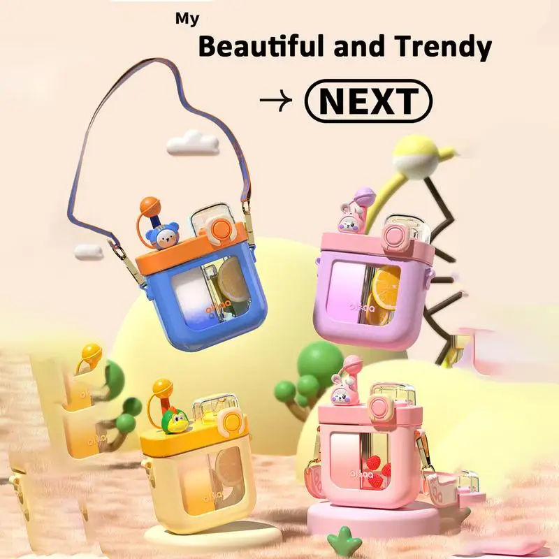 High Beauty Sports Water Cup Portable Outdoor Large Capacity 580Ml Water Cup Dual Drink Split Bin Stirring Cup Supplies For Girl
