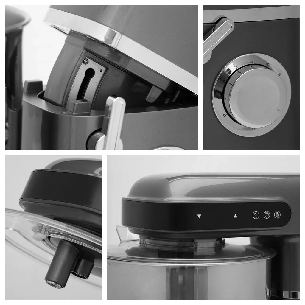 Customized 10L Home Kitchen Planetary Electric Food Mixer Standing Dough And Cake Mixer With Touch Control Plastic Housing 5