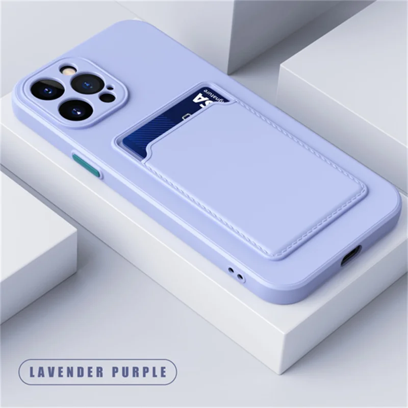 Sleek Silicone Card Holder Phone Case - Premium Back Cover