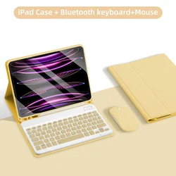 Premium Keyboard Case for iPad - Versatile and Stylish (Yellow and Mouse)