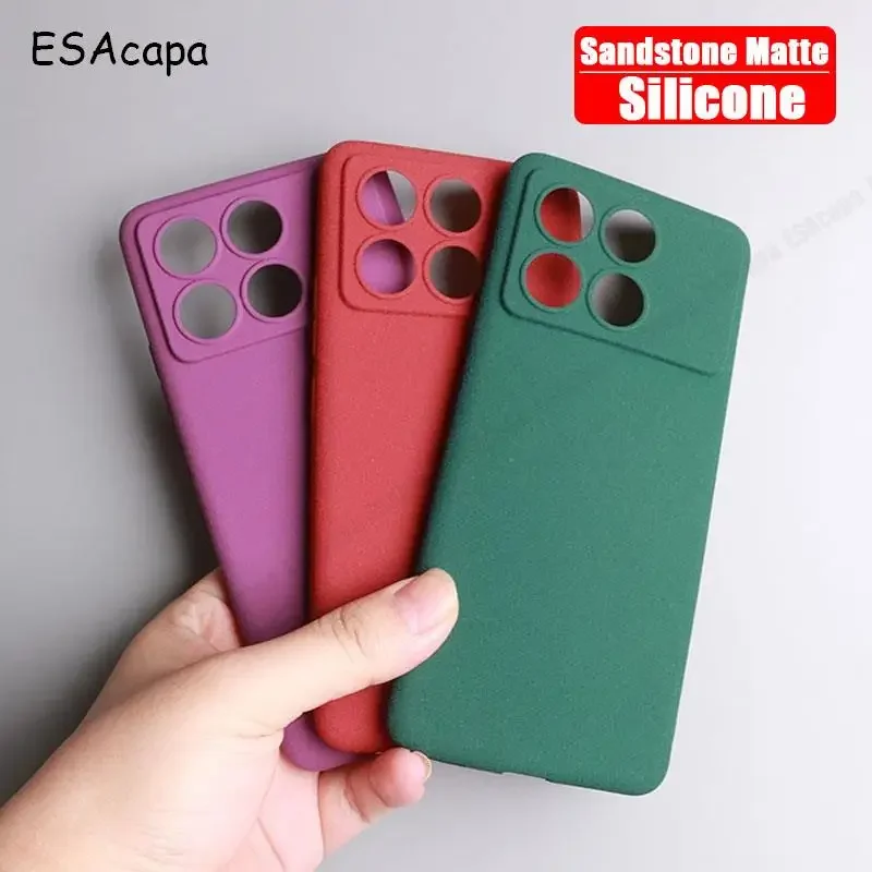 Slim Matte Sandstone Silicone Anti-Slip Soft Phone Case